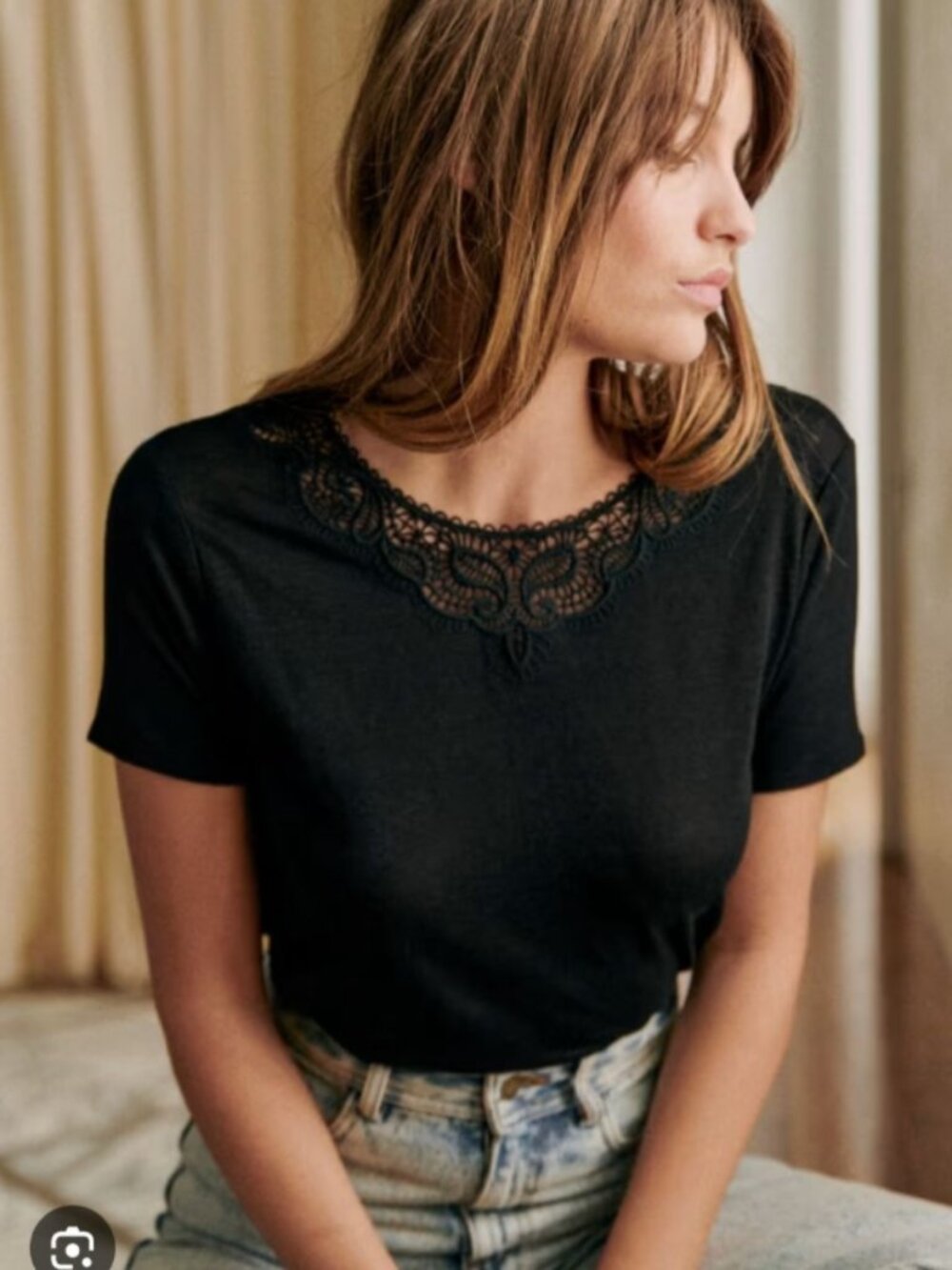 Sezane Mina T-Shirt - Emerald Green Color